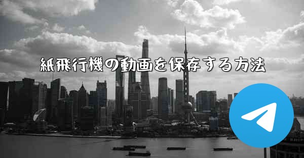 紙飛行機の動画を保存する方法