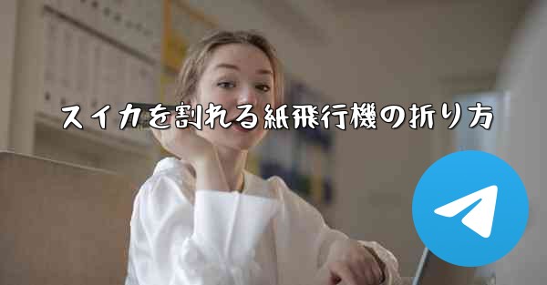 スイカを割れる紙飛行機の折り方