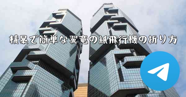 横暴で簡単な翼竜の紙飛行機の折り方