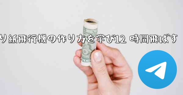 折り紙飛行機の作り方を学び12 時間飛ばす