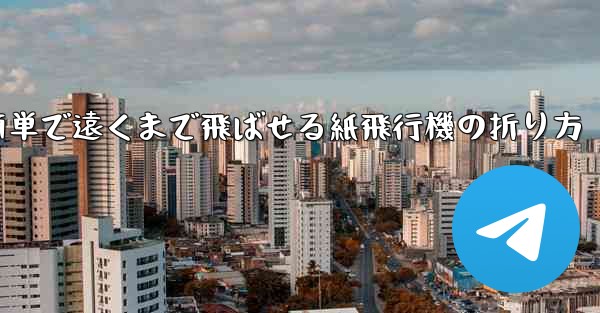 簡単で遠くまで飛ばせる紙飛行機の折り方