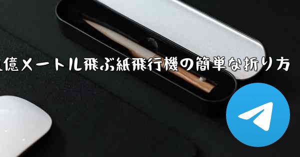 1億メートル飛ぶ紙飛行機の簡単な折り方