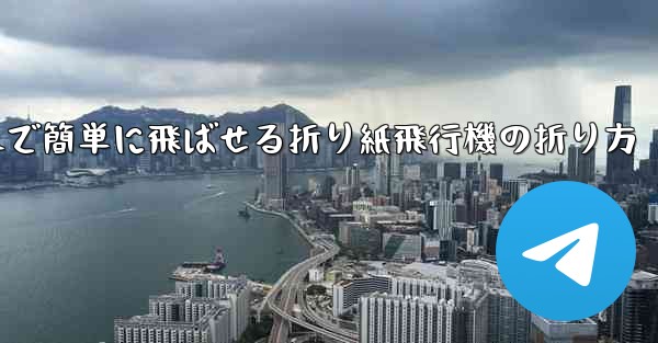 遠くまで簡単に飛ばせる折り紙飛行機の折り方