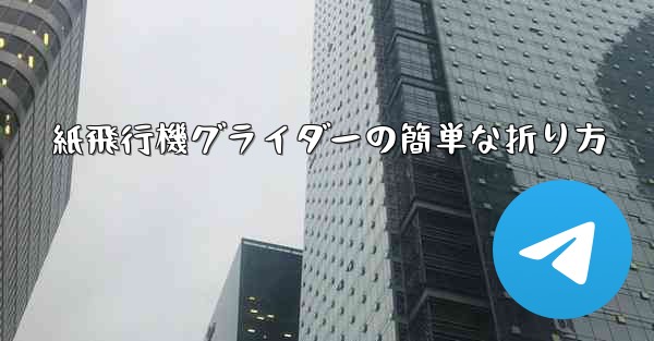 紙飛行機グライダーの簡単な折り方