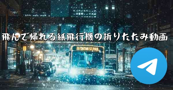 飛んで帰れる紙飛行機の折りたたみ動画