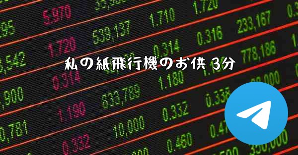 私の紙飛行機のお供 3分