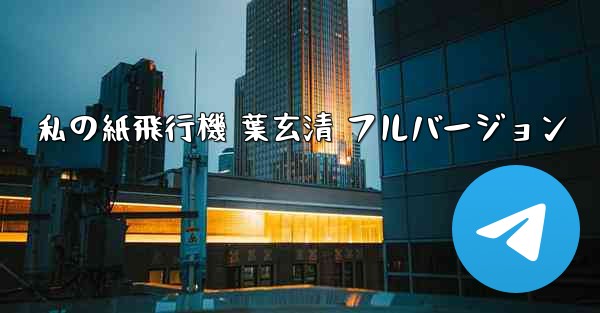 私の紙飛行機 葉玄清 フルバージョン