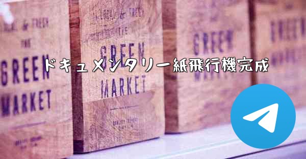 ドキュメンタリー紙飛行機完成