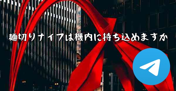 麺切りナイフは機内に持ち込めますか