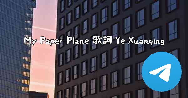 My Paper Plane 歌詞 Ye Xuanqing