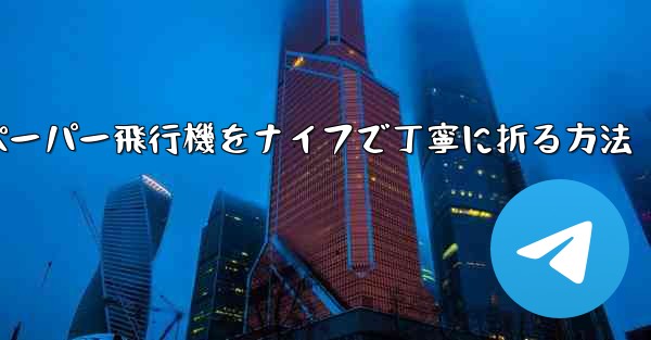 ティッシュペーパー飛行機をナイフで丁寧に折る方法