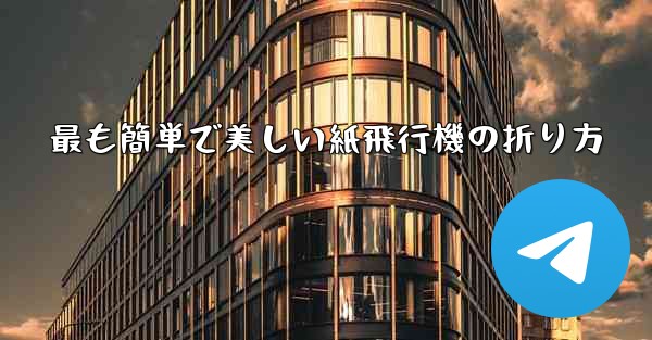 最も簡単で美しい紙飛行機の折り方