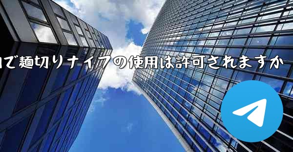 飛行機内で麺切りナイフの使用は許可されますか