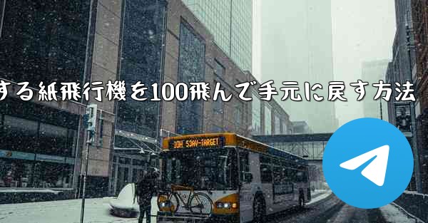回転する紙飛行機を100飛んで手元に戻す方法