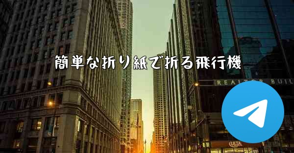 簡単な折り紙で折る飛行機