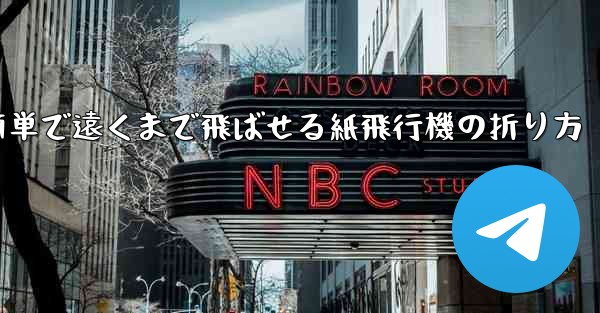 簡単で遠くまで飛ばせる紙飛行機の折り方