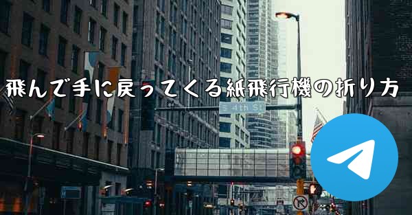 飛んで手に戻ってくる紙飛行機の折り方