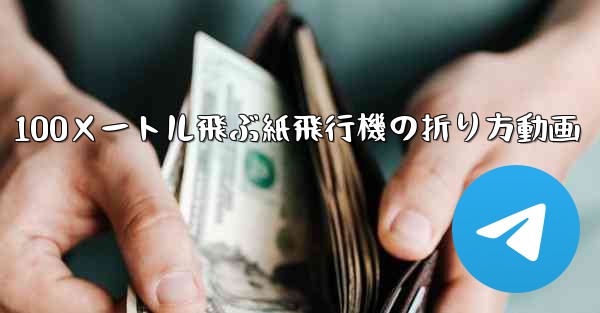 100メートル飛ぶ紙飛行機の折り方動画