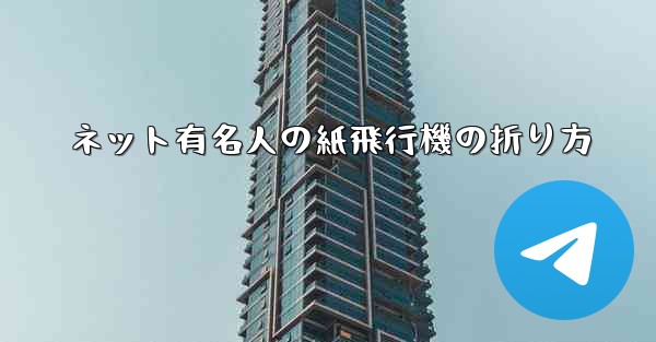 ネット有名人の紙飛行機の折り方