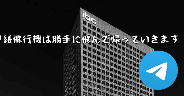 折り紙飛行機は勝手に飛んで帰っていきます