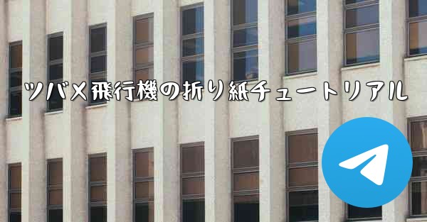 ツバメ飛行機の折り紙チュートリアル