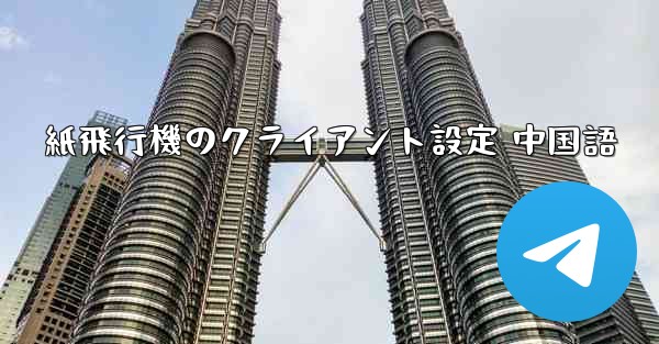 紙飛行機のクライアント設定 中国語