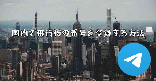 国内で飛行機の番号を登録する方法
