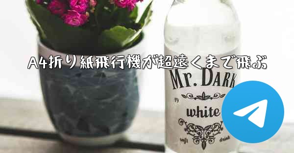 A4折り紙飛行機が超遠くまで飛ぶ