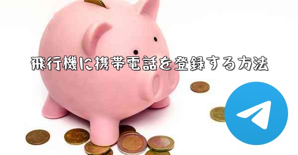 飛行機に携帯電話を登録する方法