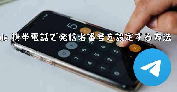 Apple 携帯電話で発信者番号を設定する方法