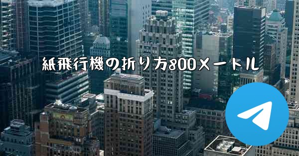 紙飛行機の折り方800メートル