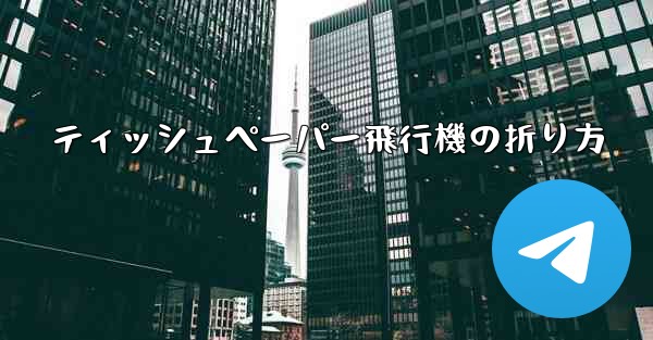 ティッシュペーパー飛行機の折り方