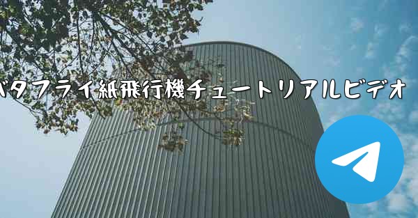 バタフライ紙飛行機チュートリアルビデオ