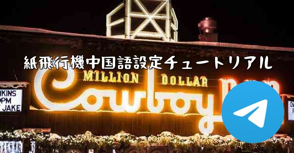 紙飛行機中国語設定チュートリアル