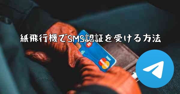 紙飛行機でSMS認証を受ける方法