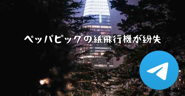ペッパピッグの紙飛行機が紛失