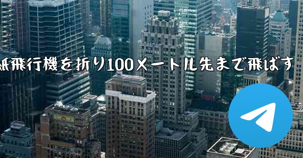 一番遠い紙飛行機を折り100メートル先まで飛ばす