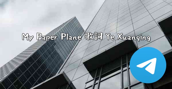My Paper Plane 歌詞 Ye Xuanqing