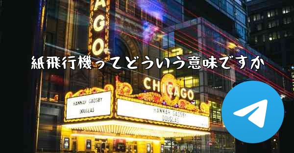紙飛行機ってどういう意味ですか
