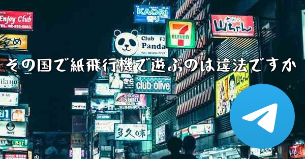その国で紙飛行機で遊ぶのは違法ですか