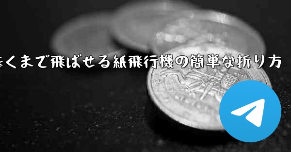一番遠くまで飛ばせる紙飛行機の簡単な折り方