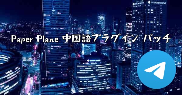 Paper Plane 中国語プラグイン パッチ