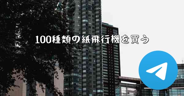 100種類の紙飛行機を買う