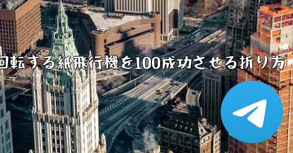 回転する紙飛行機を100成功させる折り方