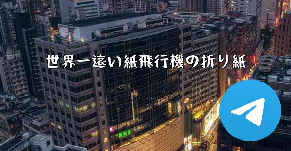 世界一遠い紙飛行機の折り紙