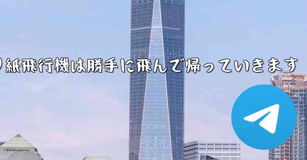 折り紙飛行機は勝手に飛んで帰っていきます