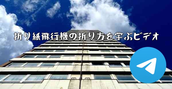 折り紙飛行機の折り方を学ぶビデオ
