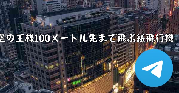 空の王様100メートル先まで飛ぶ紙飛行機