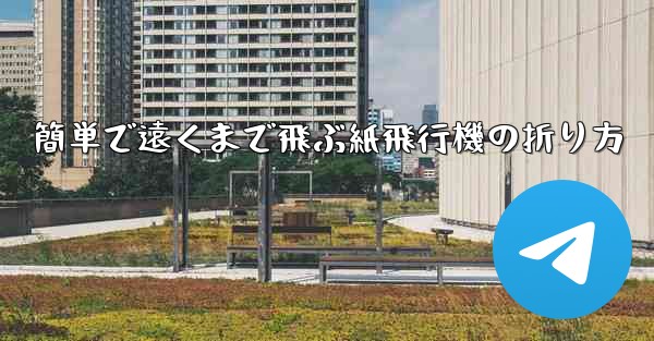 簡単で遠くまで飛ぶ紙飛行機の折り方