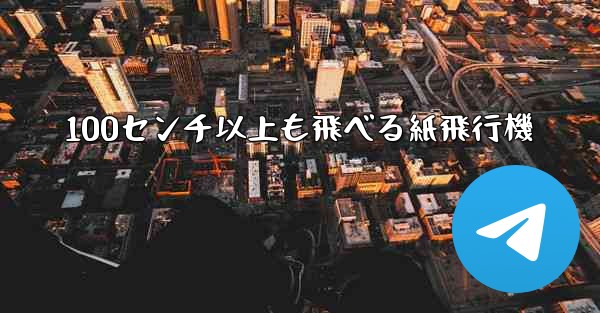 100センチ以上も飛べる紙飛行機